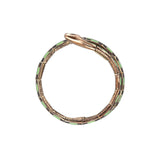 Art Deco Gold Filled Enameled Flexible Wrap-Around Snake Bracelet