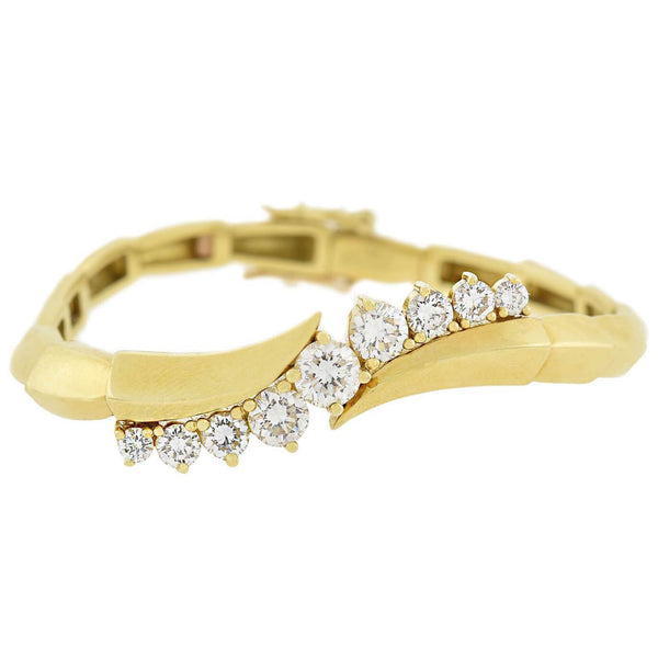 JOSE HESS Estate 18kt Diamond Articulated Link Bracelet 2.50ctw