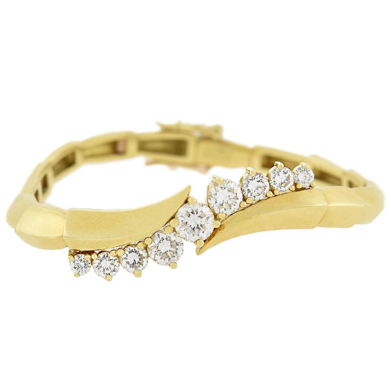 JOSE HESS Estate 18kt Diamond Articulated Link Bracelet 2.50ctw