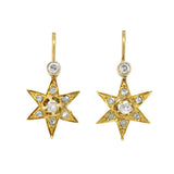 Victorian Petite 14kt Diamond Star Earrings