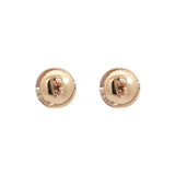 Victorian 14k Rock Quartz Crystal + Diamond Star Stud Earrings
