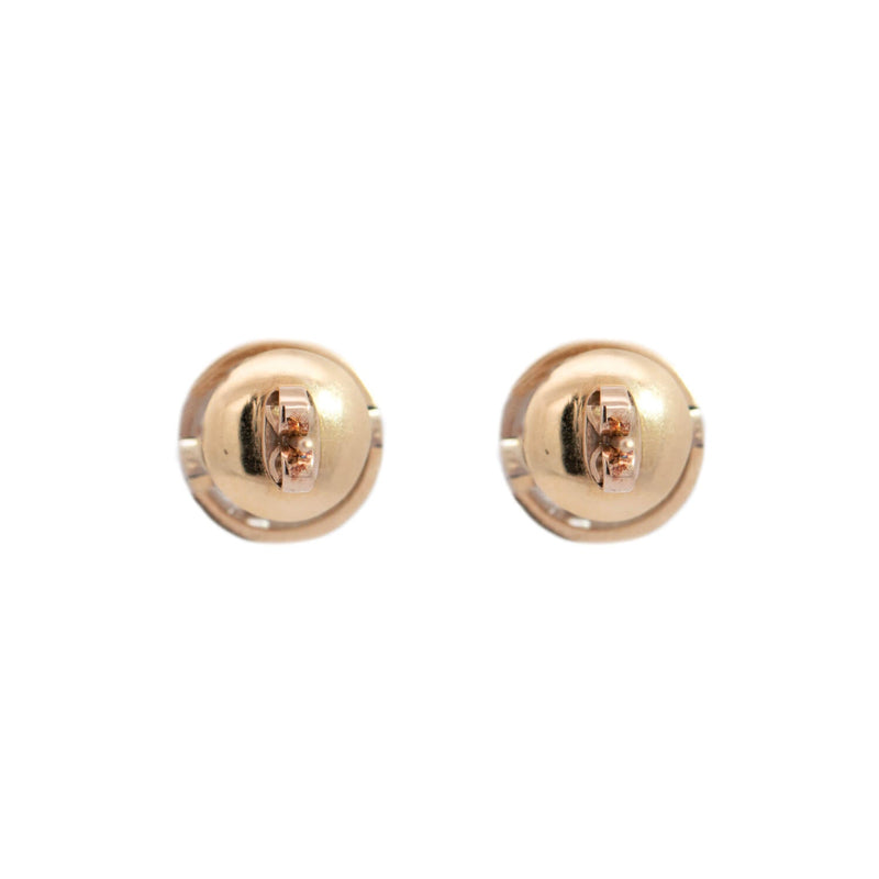 Victorian 14k Rock Quartz Crystal + Diamond Star Stud Earrings