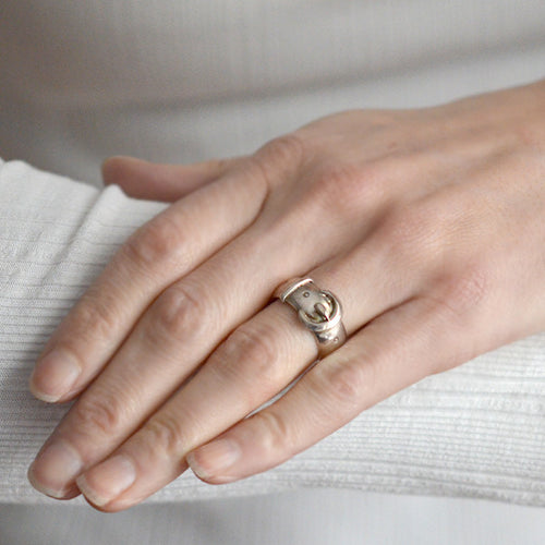 Sterling Buckle Ring