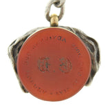 Victorian Sterling & Gold Carnelian Figural Dog Fob