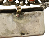 Arts & Crafts Era Sterling & Natural Coral Bracelet