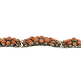 Arts & Crafts Era Sterling & Natural Coral Bracelet