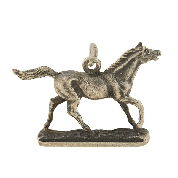 Victorian Silver Horse Equestrian Figural Fob