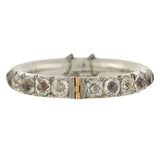 Victorian Sterling French Paste Bangle Bracelet