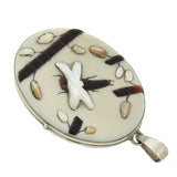 Vintage Silver & Japanese Shibayama Dragonfly Motif Locket