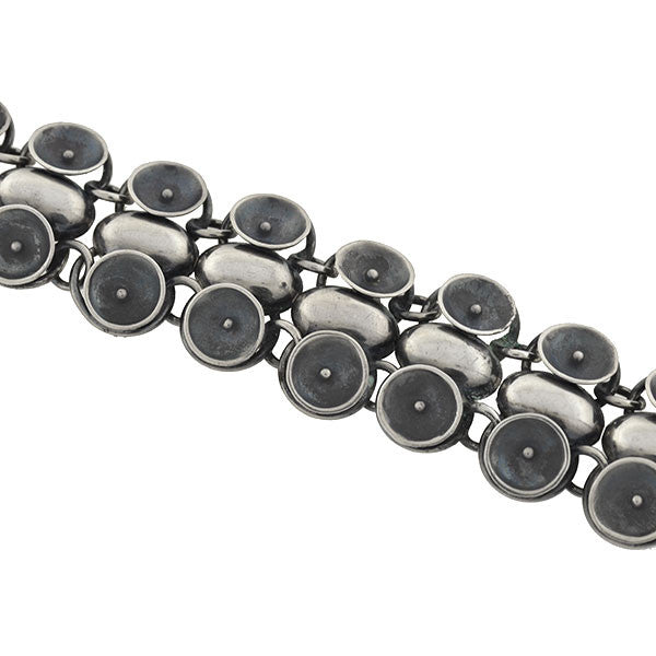 ERIKSON & KROMANN Vintage Modernist Danish Silver Cup Link Bracelet