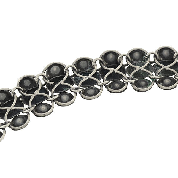 ERIKSON & KROMANN Vintage Modernist Danish Silver Cup Link Bracelet
