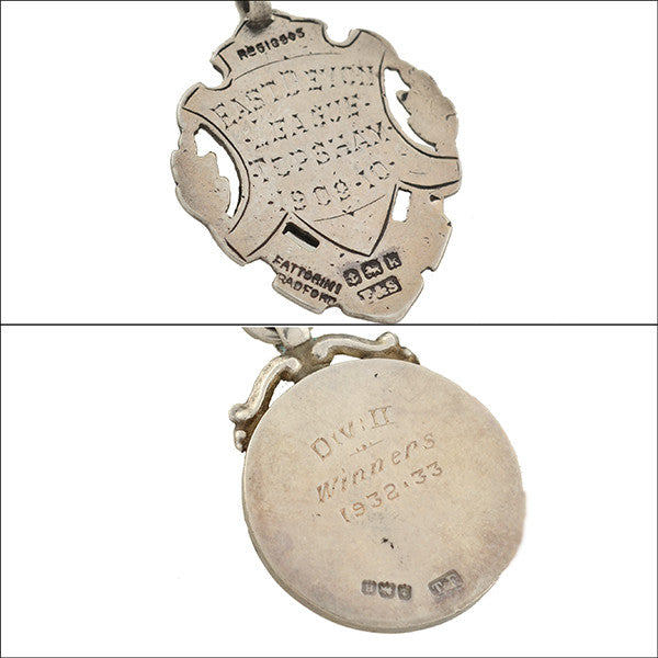 Victorian English Sterling & Rose Gold Medallion Festoon Necklace