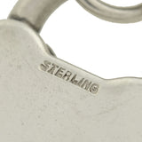 Vintage Sterling Silver Padlock Heart Pendant