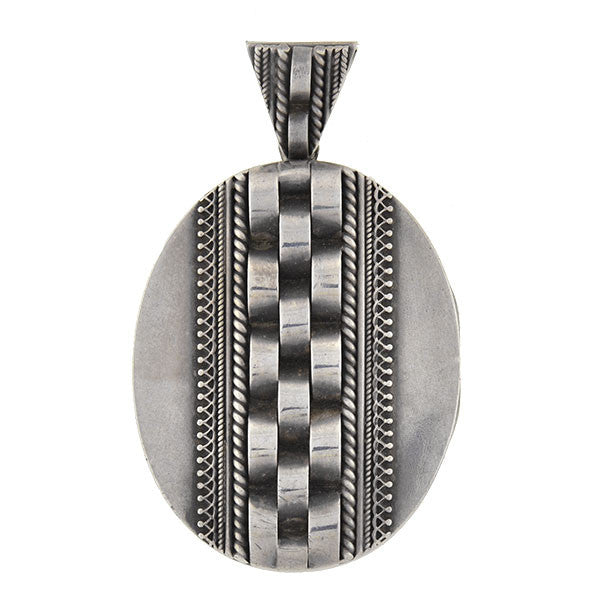 Victorian Sterling Tire Track Wirework Locket
