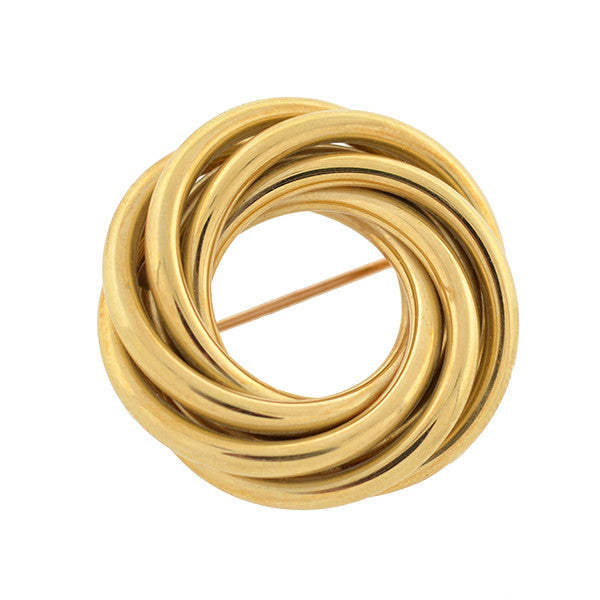 TIFFANY & CO. Retro 14kt Yellow Gold Love Knot Pin