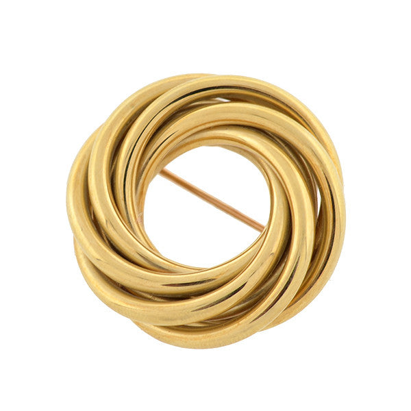 TIFFANY & CO. Retro 14kt Yellow Gold Love Knot Pin