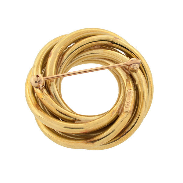 TIFFANY & CO. Retro 14kt Yellow Gold Love Knot Pin