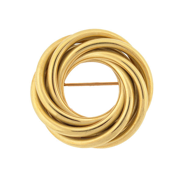 TIFFANY & CO. Retro 14kt Yellow Gold Love Knot Pin