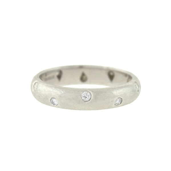 TIFFANY & Co. Estate Platinum Etoile Diamond Band 0.22ct