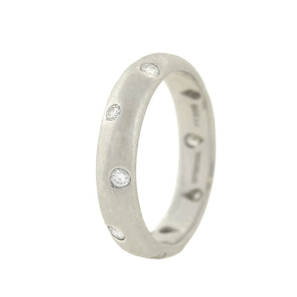 TIFFANY & Co. Estate Platinum Etoile Diamond Band 0.22ct
