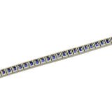 TIFFANY & CO. Art Deco Platinum & No Heat Sapphire Line Bracelet 10ctw
