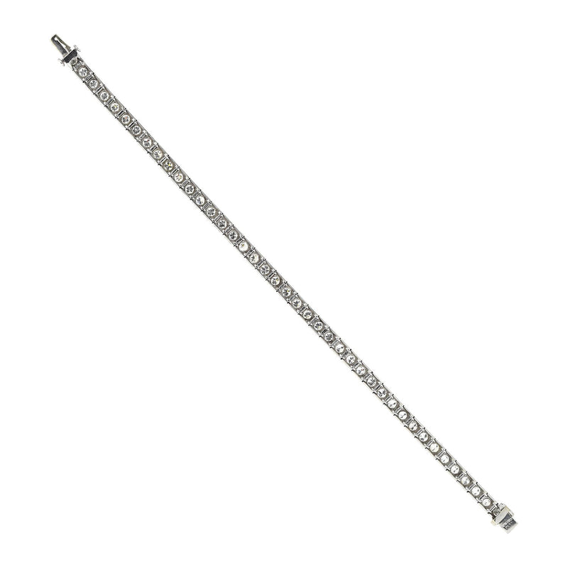 Art Deco Platinum + Diamond Line Bracelet 4ctw