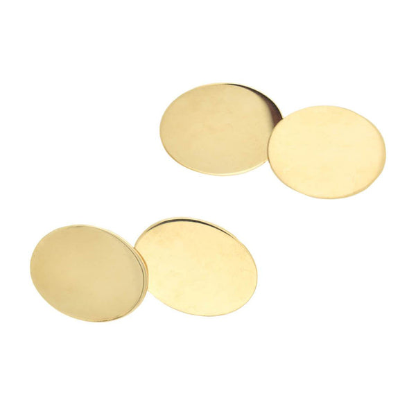 TIFFANY & CO. Estate 14kt Gold Disc Double-Sided Cufflinks