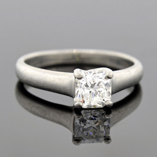 TIFFANY & CO. Estate Platinum "Lucida ®" Diamond Solitaire Ring 0.73ct
