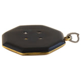 TIFFANY & CO. Edwardian 14kt/Platinum Diamond + Black Enamel Locket
