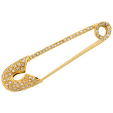 TIFFANY & CO. Large Estate 18kt Pavé Diamond Safety Pin