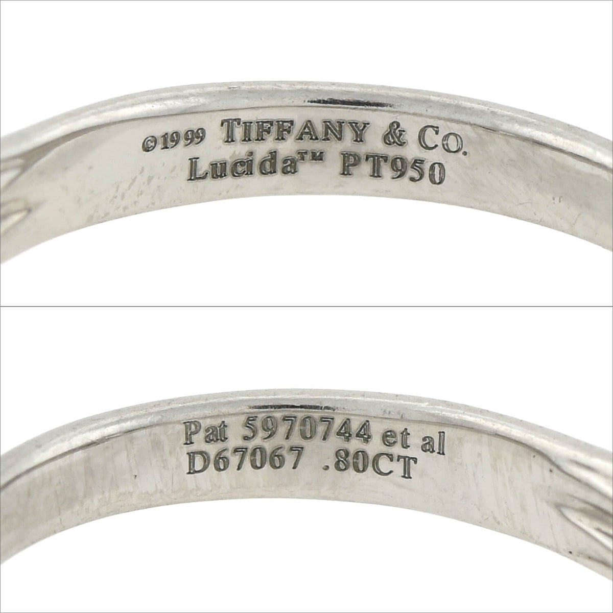 TIFFANY & CO. Estate Platinum GIA-Certified "Lucida®" Diamond Solitaire Ring 0.80ct