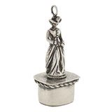 Victorian Sterling Figural Woman & Tassie Seal Fob