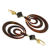 Victorian 14kt Tortoise Shell 3-Hoop Earrings