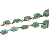 Victorian 14K Turquoise Festoon Necklace