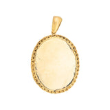 Victorian 18k Pavé Turquoise Pendant