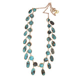 Victorian 14kt Persian Turquoise Festoon Link Necklace
