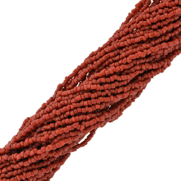 Vintage African Coral & Bone Beads Multi Strand Necklace