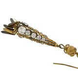 Victorian Gold-Filled French Paste Fringe Earrings