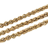 Victorian Gold-Filled Long Braided Chain Necklace 48"