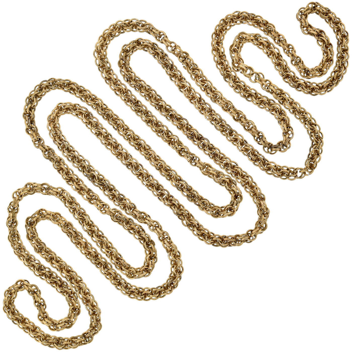 Bling Neckchain Gold Large Links Adult Costume Accessory main image 0