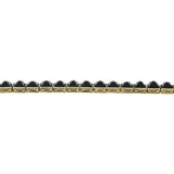 Victorian 14kt Pyramidal Cut Onyx Link Bracelet