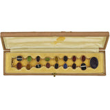 Early Victorian 14kt Glass Tassie & Agate Intaglio Link Bracelet