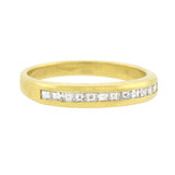 Vintage 18kt Gold Square Cut Diamond Half Band 0.36ctw