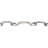 Vintage Sterling Silver Blue Enameled Open Link Bracelet
