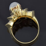 Vintage 14kt Moonstone + Diamond Ring 1.50ctw