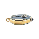 LECOULTRE Art Deco 18k Diamond Enameled Watch Pendant