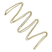 Victorian 15kt Milled Link Watch Chain Necklace 42"