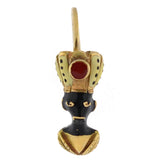 Vintage 14kt Enameled Blackamoor Earrings
