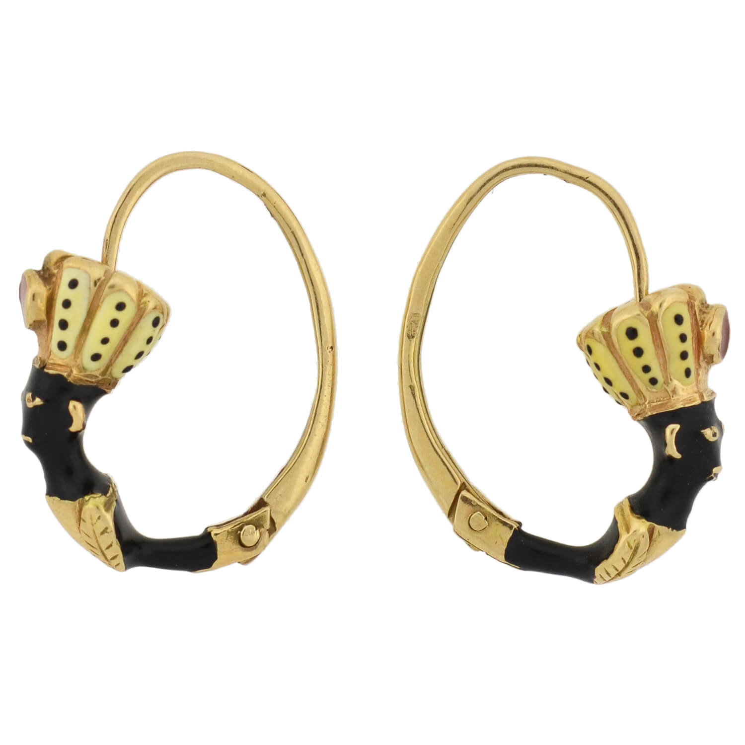 40s Vintage tribal blackmoor earrings & brooch set - Shop