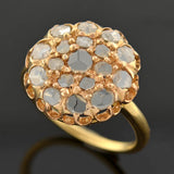 Victorian 18kt Rose Cut Diamond Cluster Ring 0.80ctw